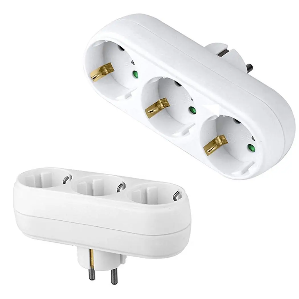 Немецкий стандарт преобразования питания вилка путешествия 3 отверстия 2