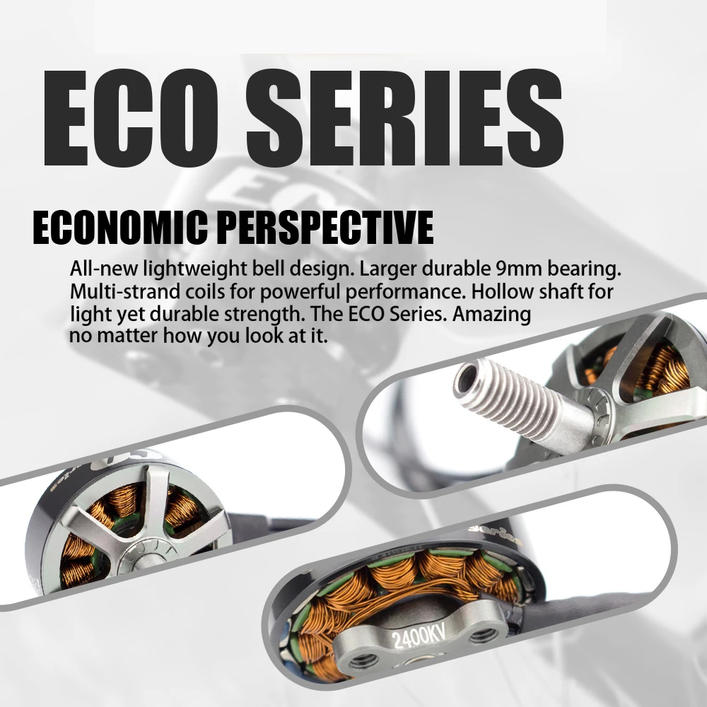 EMAX ECO-2207 бесщеточный двигатель 1700 кв/1900 кв/2400 кВ 3-4S для RC FPV гоночного дрона