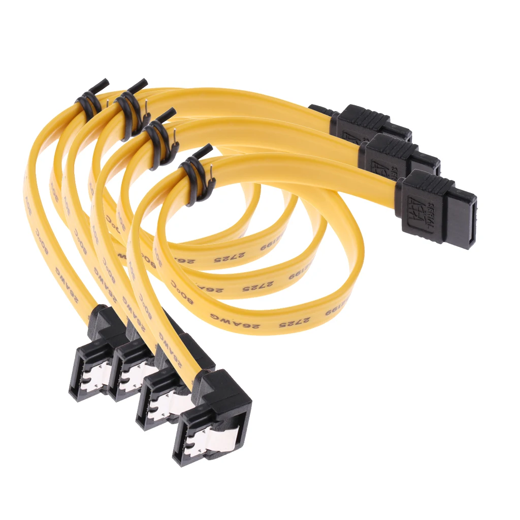 4x SATA III кабель передачи данных 6 0 Гбит/с защелкой 11 8 ''/30 см 90 градусов |