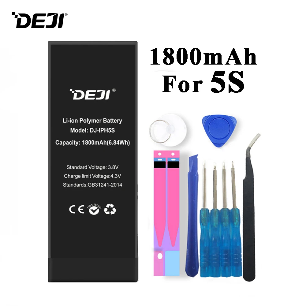 Deji Аккумулятор для Apple iPhone 5S SE 6 6s 7 4s 5 8 X 6Plus 6sPlus 8Plus Plus iPhone7 1430mAh 3410mAh сменный литий