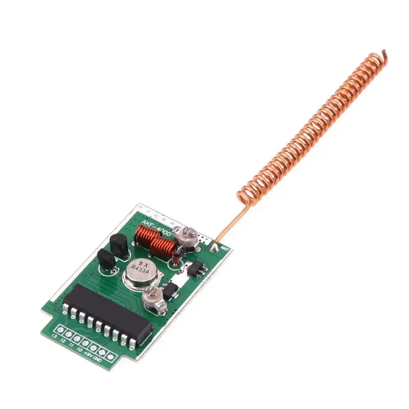 Большая мощность DC 9V RF 433Mhz беспроводной пульт дистанционного управления