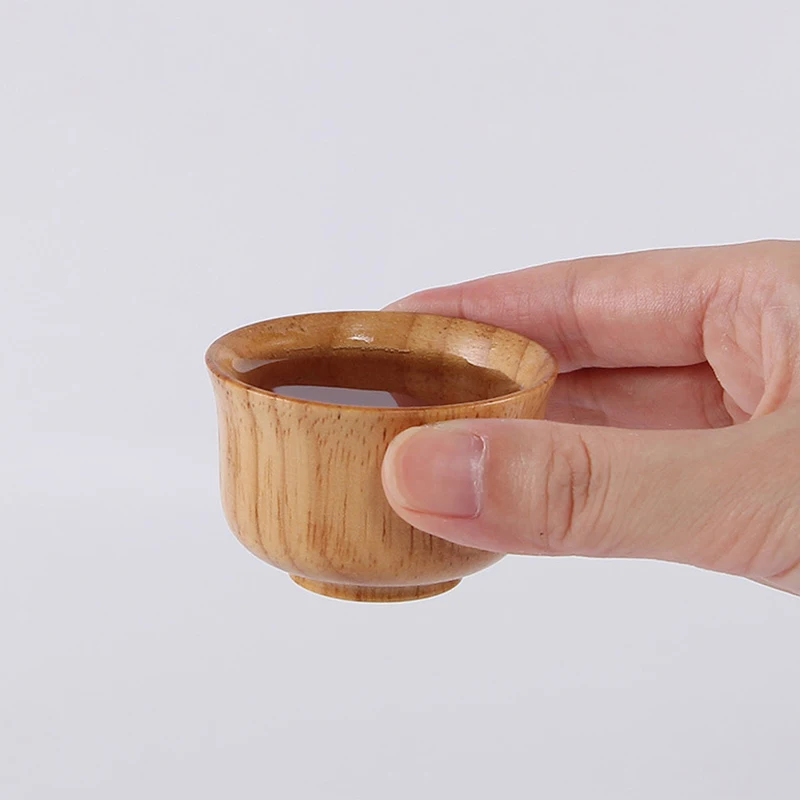 Ручной работы Маленькая деревянная чашка для кофе чайное пиво сок кружка