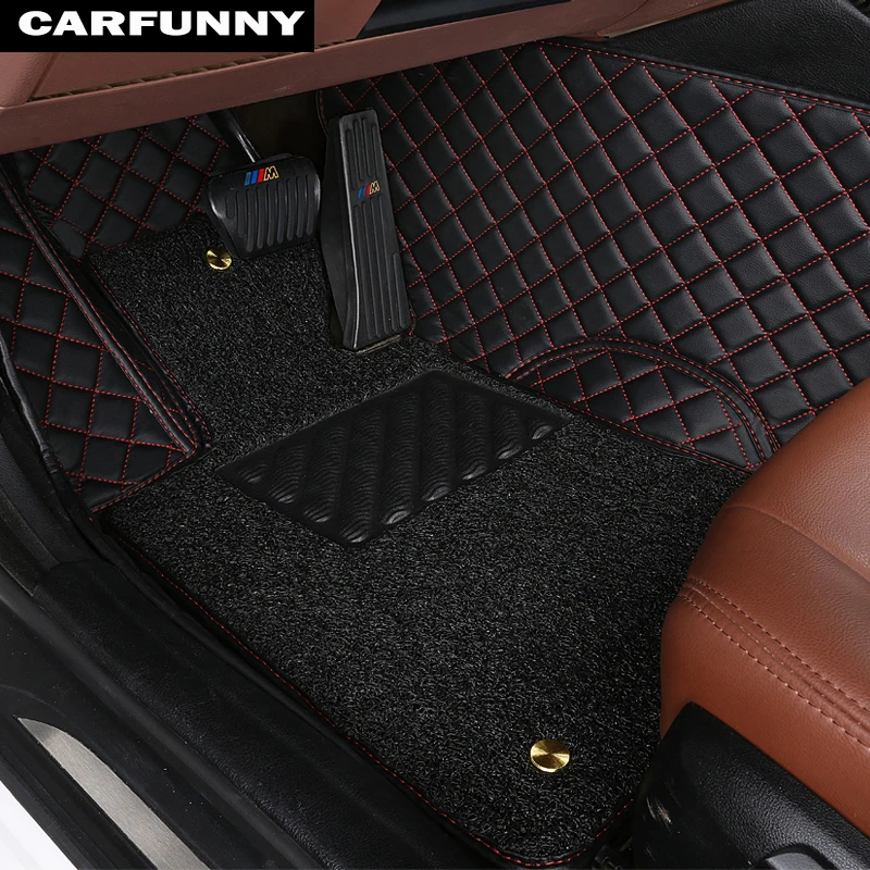

Custom car floor mats Case for Peugeot 206 207 308sw 3008 4008 508 rcz 5D Waterproof leather Anti-slip carpet liners
