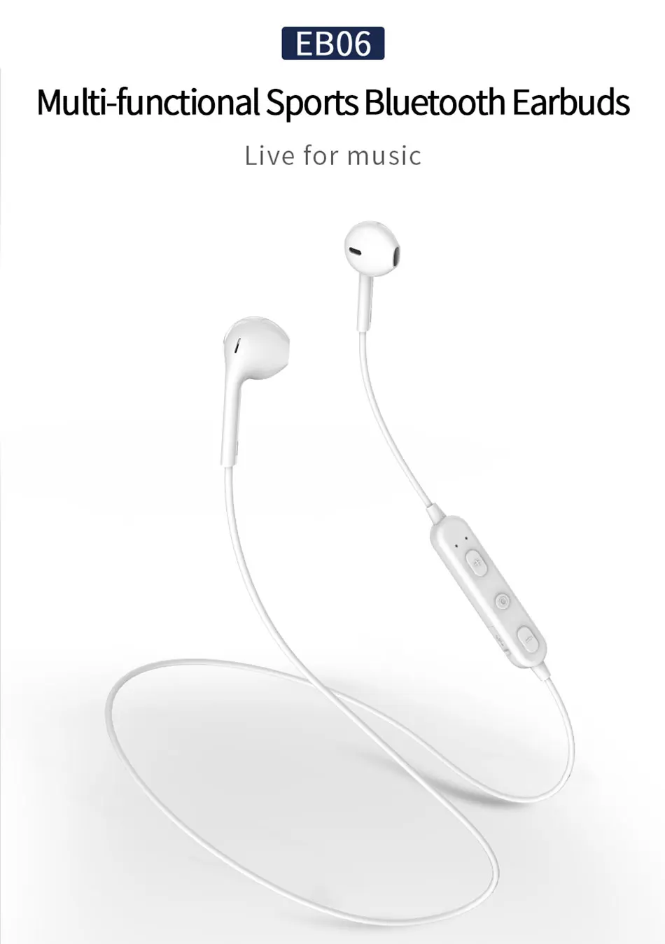 Беспроводные спортивные наушники WIWU Bluetooth для iPhone Hi-Fi стереонаушники бега