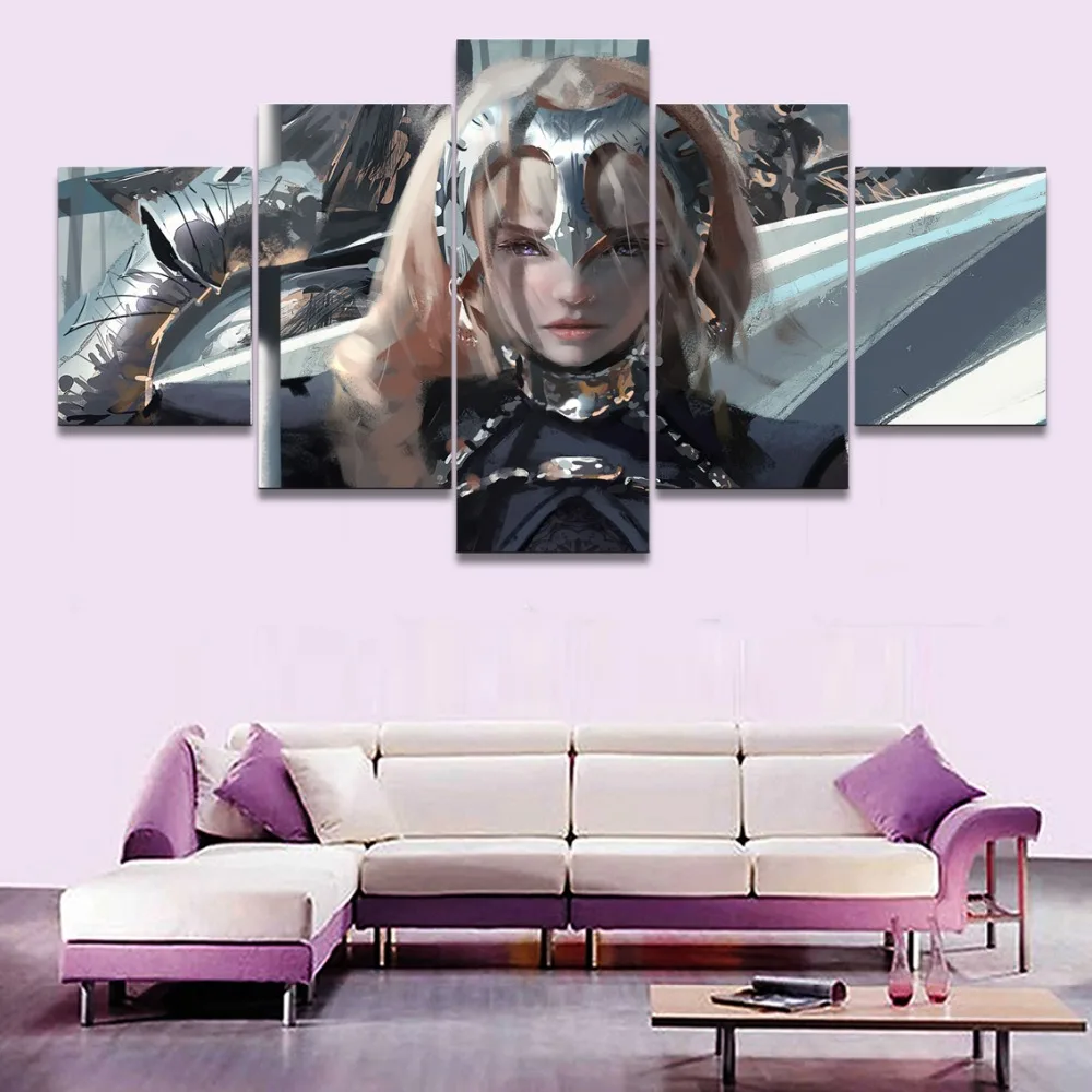 Холст печатные изображения HD Wall Art домашний декор плакат 5 шт. аниме Fate Grand для