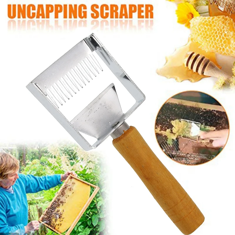 Apiculture Uncapping вилка железные соты медовый скребок деревянная ручка Apicultura