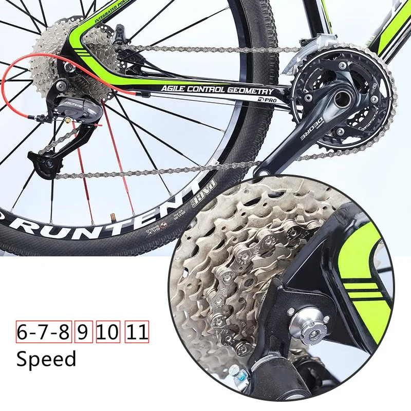 Велосипедная цепь 11Speed10 9 6-7-8Speed 116 звеньев для горного и шоссейного велосипеда