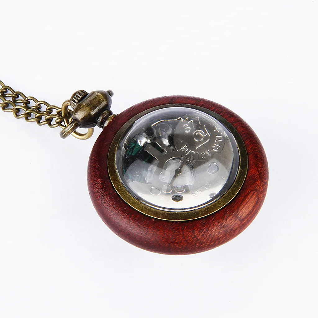 New Korean version of the retro small convex circle Roman scale red box pocket watch personality | Наручные часы