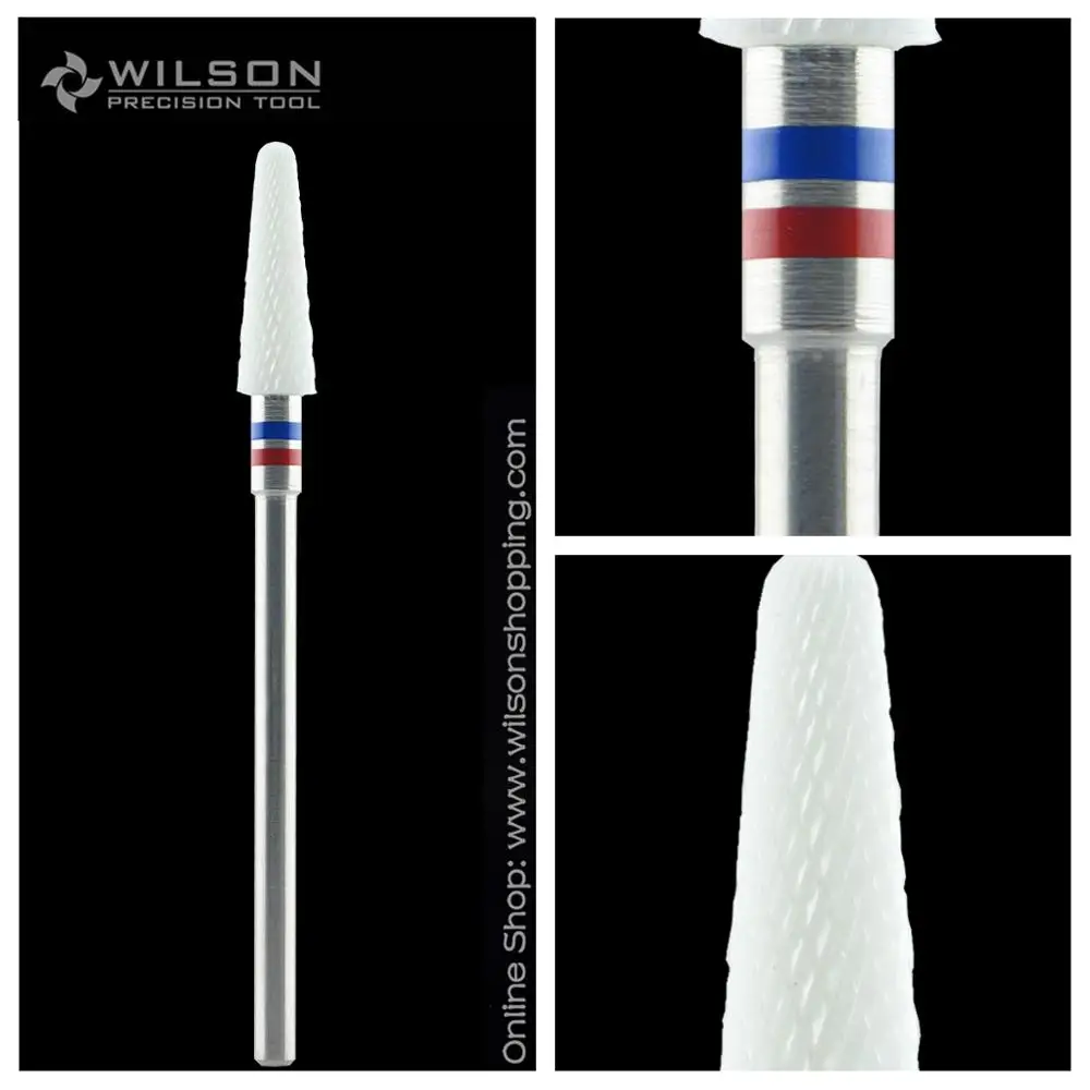 4 5mm Конические Форма Уилсон Белый керамический сверло для ногтей & из циркониевой