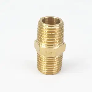 Латунный штуцер для труб, 14 дюйма, BSPT x 14 дюйма