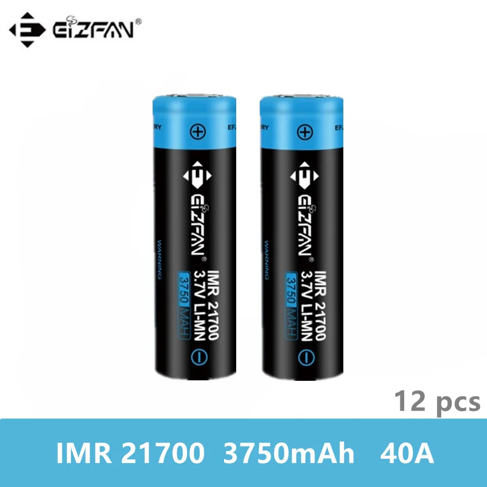 EIZFAN IMR 21700 3750mAh 40A аккумуляторная батарея EFAN для Vaporesso Joyetech ESPION Eleaf iStick Pico Ehpro Prime Vape E9