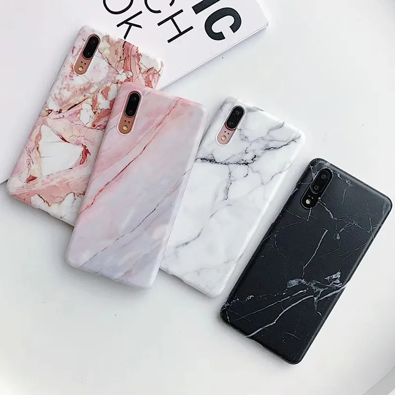 Матовый коралловый чехол для Huawei Mate 20 Lite P20 Pro Nova 3i P Smart Plus силиконовые мраморные