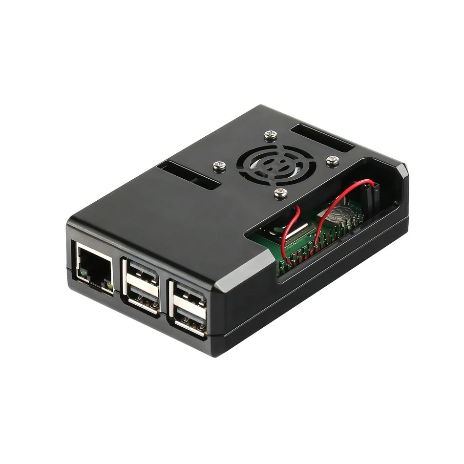 Для Raspberry Pi чехол Fundas защитный ABS с мини охлаждающим вентилятором источник