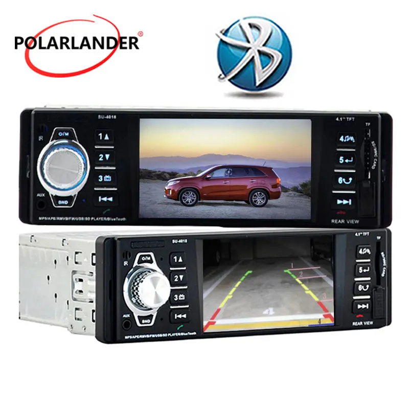 1 din 1080P video car radio Autoradio cassette player 4.1 inch Bluetooth TFT screen mp5 USB/SD/AUX FM stereo | Автомобили и