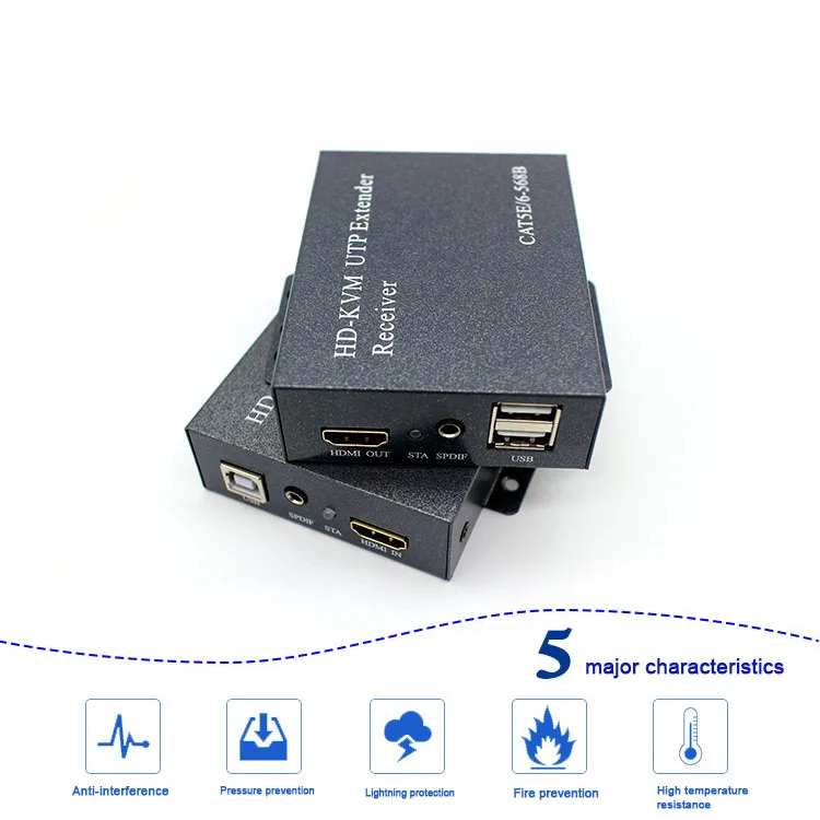 Hdmi-удлинитель Протокола по Ip/Tcp Utp/Stp Cat5/5E/6 Rj45 Lan сети 60 Гц 1080P 100 м Расширение Hdmi