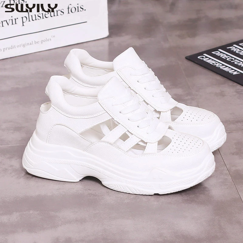 SWYIVY Chaussure PU обувь на платформе женские сандалии 2020 летние для женщин дышащая