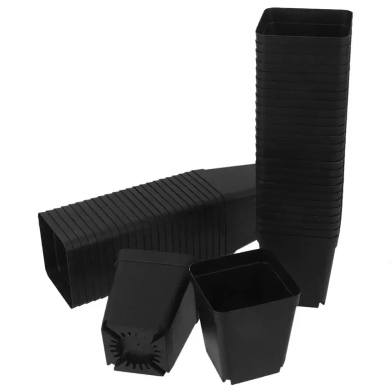 Открывающийся promotion 50pcs мини пластиковые цветочные горшки для растений питомника