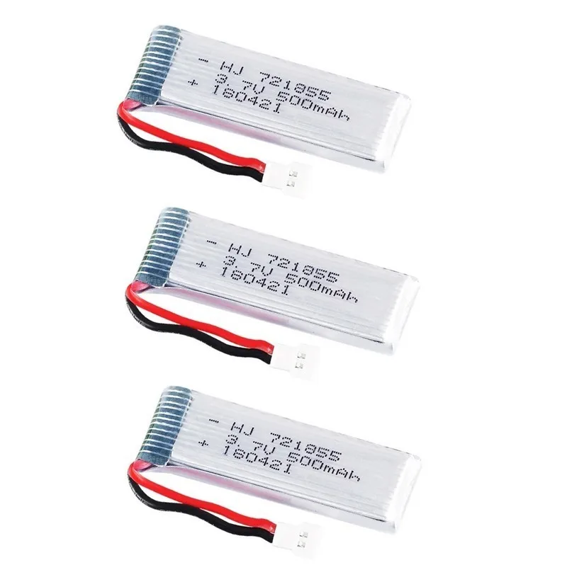 3 шт. литий полимерные аккумуляторы 7 в 500 мАч для E50S E50 H37 Wltoys V930 V977 V988 721855|Детали и