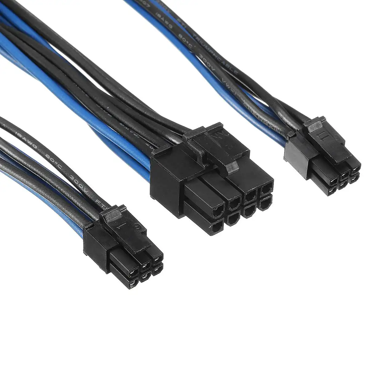 18AWG двойной мини 6 Pin PCI e папа до 8 Y сплиттер E кабель питания видеокарта шнур для Mac