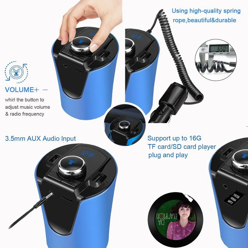 Bluetooth Fm передатчик Громкая связь автомобильный комплект Usb Автомобильное
