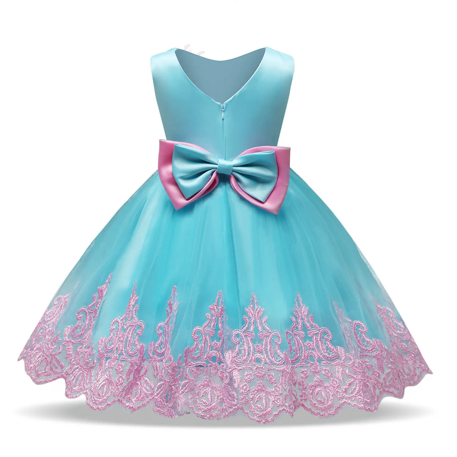 Pudcoco Girl Dress 6M-5Y Baby Kids Party Bow Princess Flower Wedding Bridesmaid Formal Dresses | Детская одежда и обувь