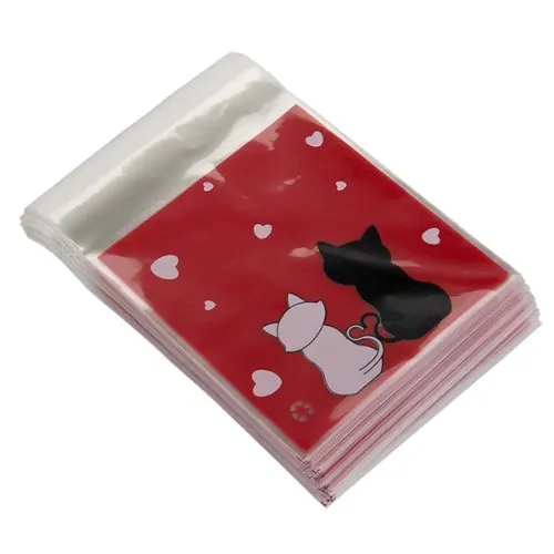 100pcs Clutch bag Red CATS Bag of Candy Biscuits Gift | Дом и сад