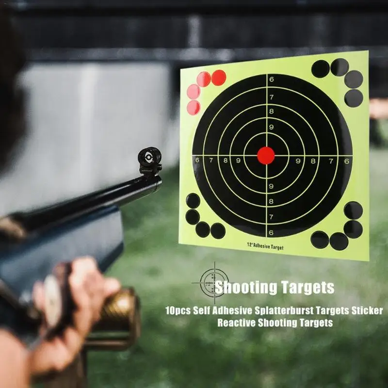 20 pcs Hunting training target paper Fluorescence Sticker Shooting gun high quality indoor Target | Спорт и развлечения