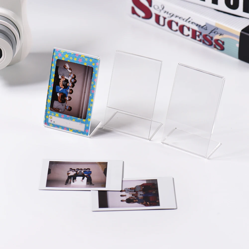 3 &quotL-образная акриловая фоторамка прозрачная мини-подставка для Fujifilm Instax Mini 8 + 70