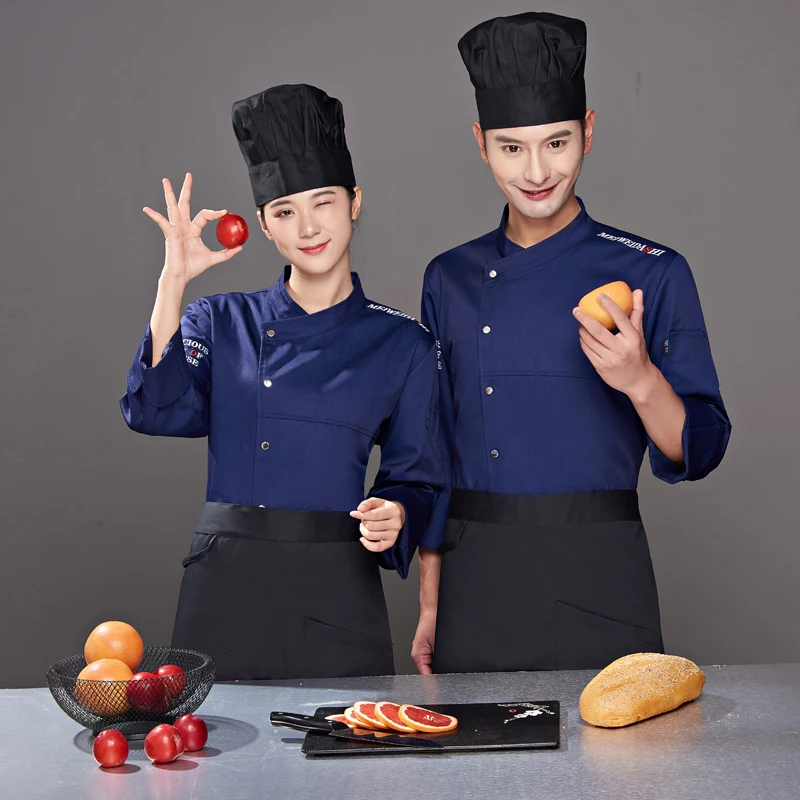 Chef's Work Clotheswaiter's Clothes Kitchen Staff Uniforms Cook Uniform Chef Summer Man Long Sleeve | Тематическая одежда