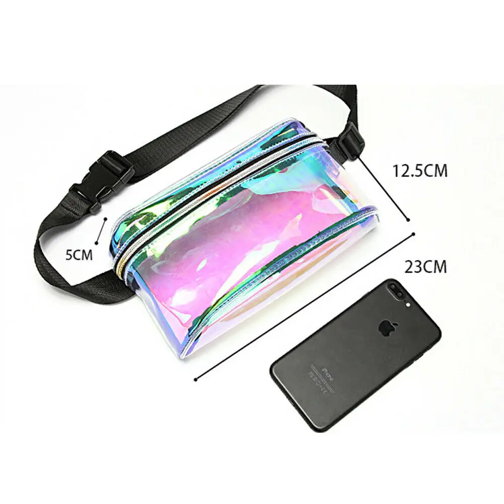 Модная прозрачная сумка из ПВХ с лазерным рисунком унисекс сумка-мессенджер