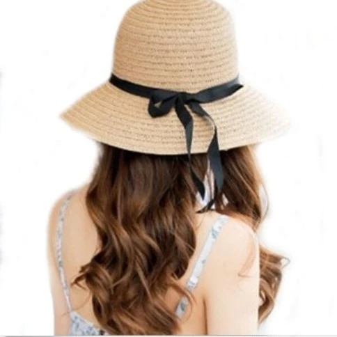 Флоппи Складной дамы для женщин соломенная Пляжная Защита от солнца летняя шляпа