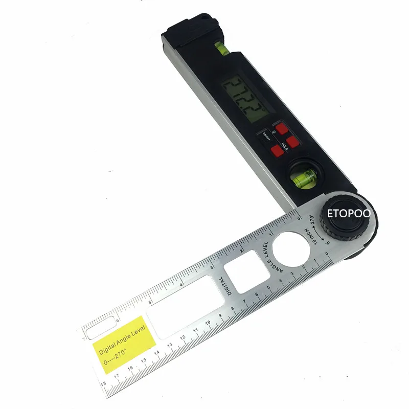 250mm Digital Angle Finder Gauge 0-270 Degree Protractor Ruler Miltre meter Spirit Level Back-Light |