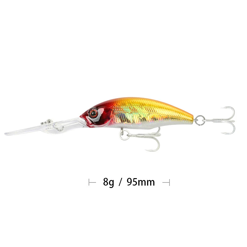 2021 New Artificial Hard Bait Topwater Wobblers 9.5Cm / 8G Crankbait 3D Simulation Fishing Eyes 10 Colors Minnow Lure | Спорт и