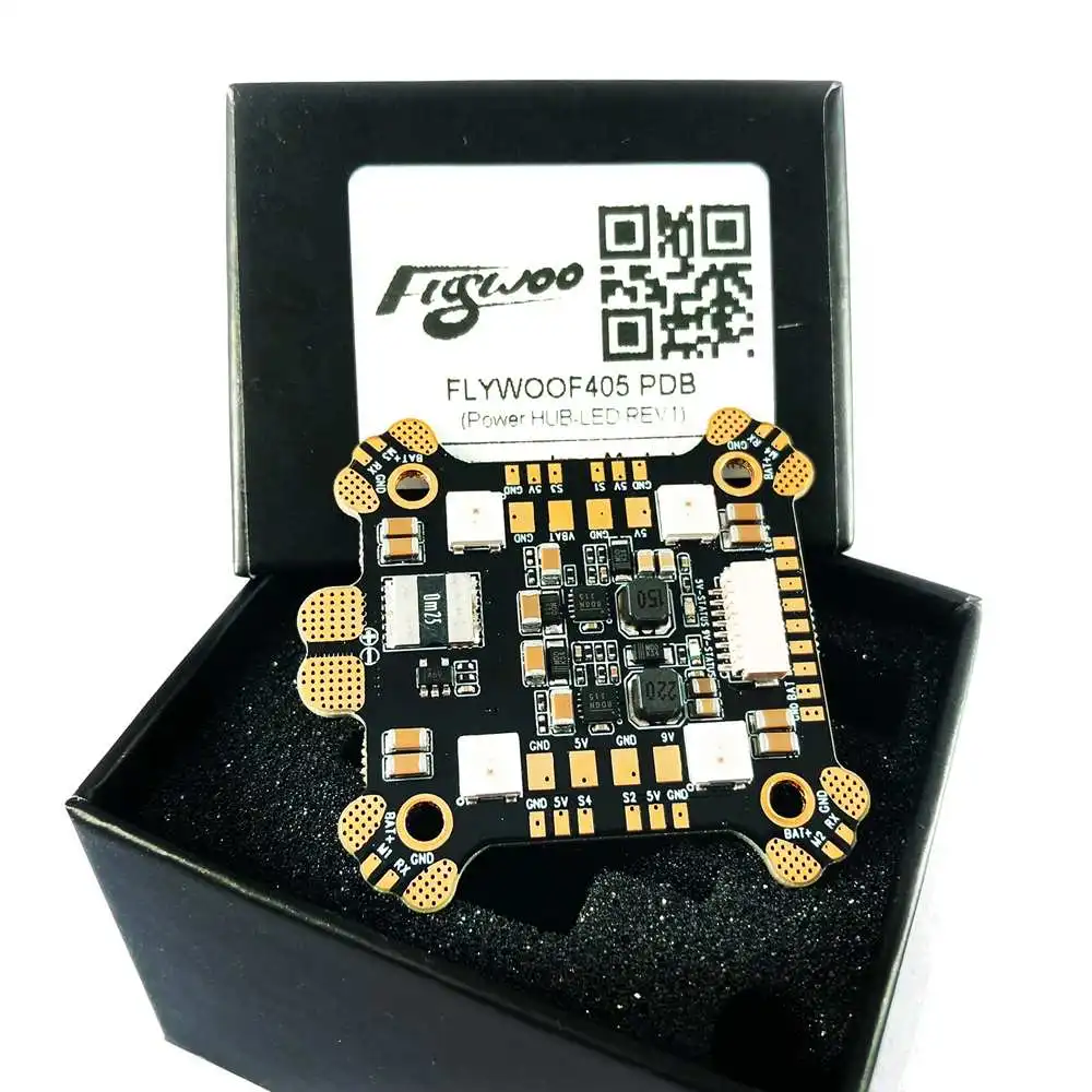 FLYWOO power Hub светодиодный REV1 PDB встроенный 5 в 9 2A BEC WS2812 3 8S для FPV гоночный