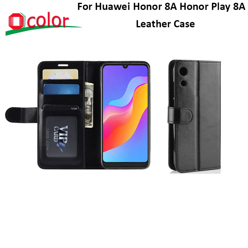 Ocolor для huawei Honor 8A Play Флип кожаный чехол с наклейкой Замена телефон Coque
