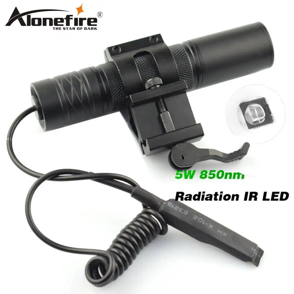 

AloneFire Camping Light Hunting Lamp Flashlight IR Lamp 5W Torch 850nm Zoom Infrared Radiation IR LED Night Vision flashlight