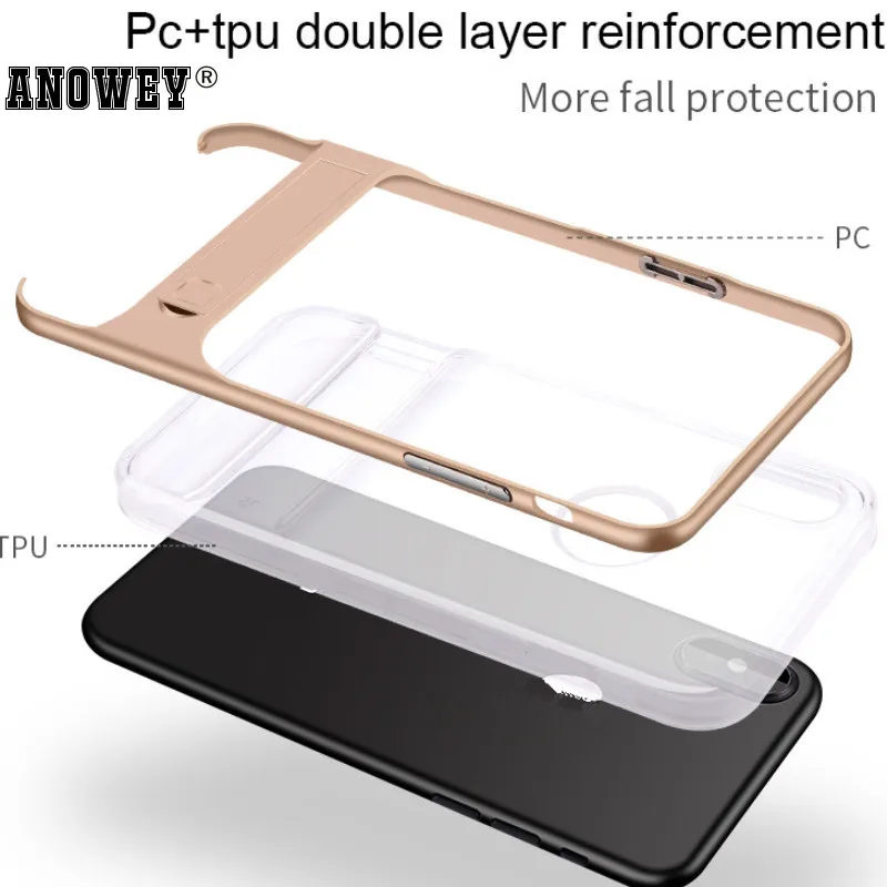 Противоскользящий Жесткий ПК + ТПУ Fundas Capa корпус для iPhone X XS MAX XR ультра тонкие