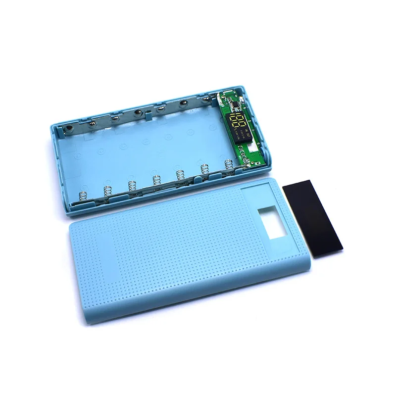 Новый Мощность банк аксессуар Связки 5 V 2.1a 2 USB 7X18650 DIY Bank Дело Комплект Батарея
