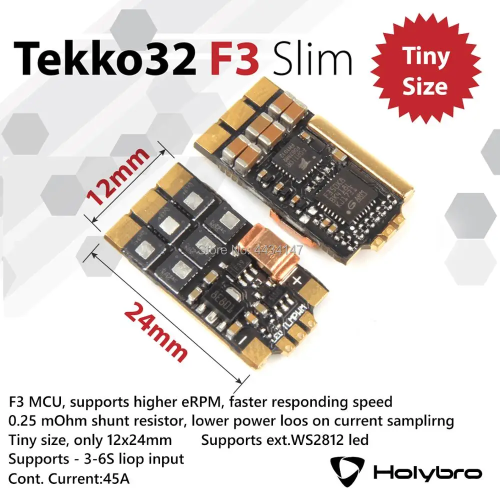 Holybro Tekko32 F3 тонкий 45A ESC BLHeli_32 с диагональю экрана 3 6 S MCU Dshot1200 построить в настоящее