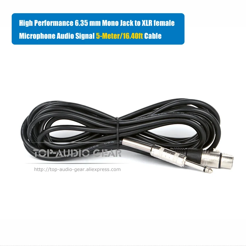 Высококачественный 5-метровый микрофонный провод шнур XLR Мама до 6 3/6 35/6 5 мм