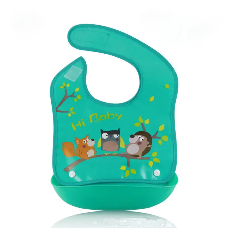 Toddler Baby Boy Girl Bib Infant Waterproof Bibs PEVA+LDPE Apron Feeding Food Catcher Silica Gel Kid | Детская одежда и обувь