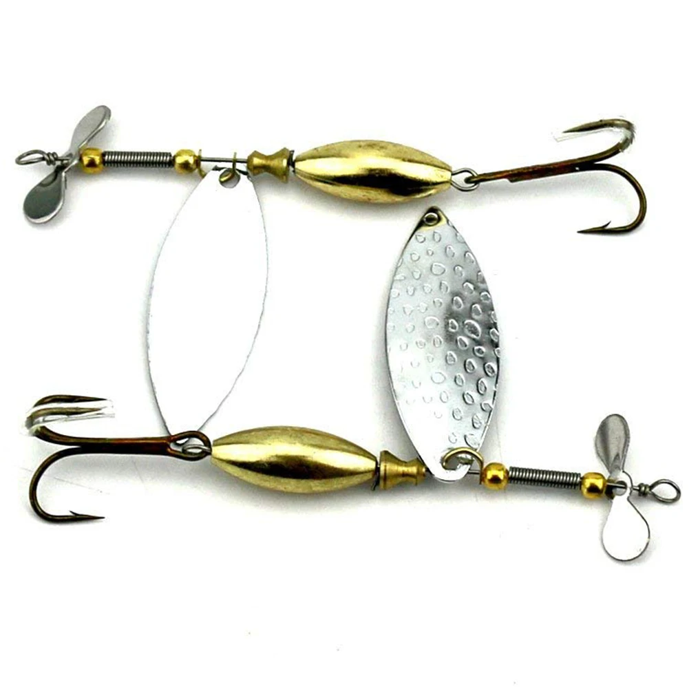 Fishing Lure Artificial Bait For Pike Perch Trout Bass Carp Metal Spinner Tackle Equipment With High Carbon Steel Treble Hook | Спорт и