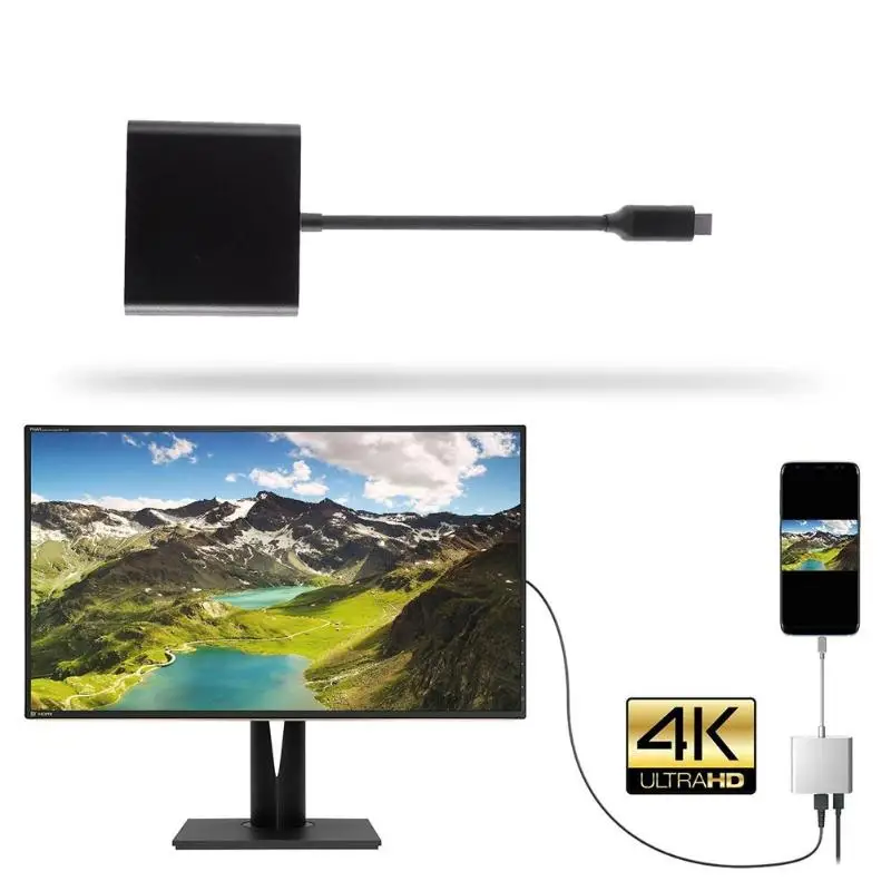 USB C 3 1 концентратор сплиттер кабель для MacBook Pro Pixel Huawei Mate10 в Type к HDMI 0 зарядный