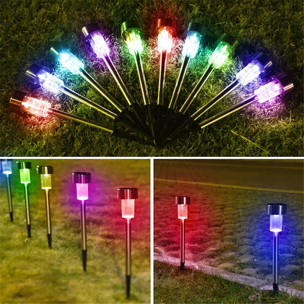 

10PCS Solar Led Lawn Lights IP65 Waterproof LED Solar Garden Light Outdoors Colorful Courtyard Lawn Lamp With Ni-MH battery