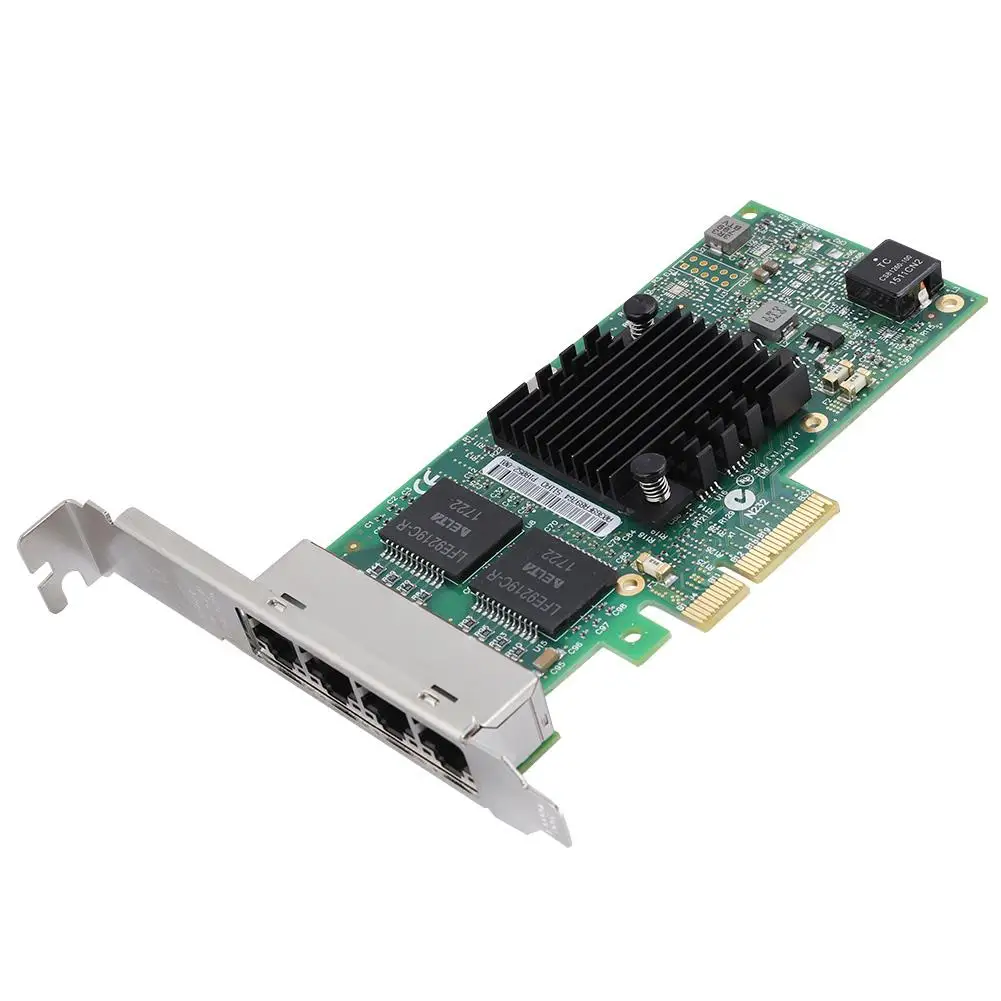 PCI-E 4-портовый сервер Gigabit Ethernet адаптер для сетевой карты intel i350 T4 PCI-Ex4 10/100/1000 Мбит/с