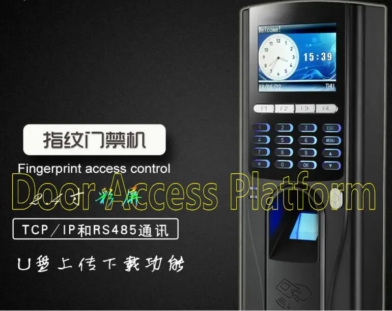 Стеклянный дверной Бескаркасный Болтовой замок 2 4 дюйма TFT ЖК контроллер доступа