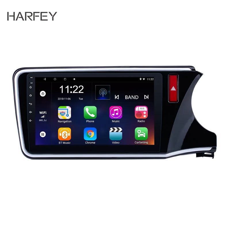 Harfey четырехъядерный 10 1 дюймовый автомобильный радиоприемник GPS-навигация Android 0