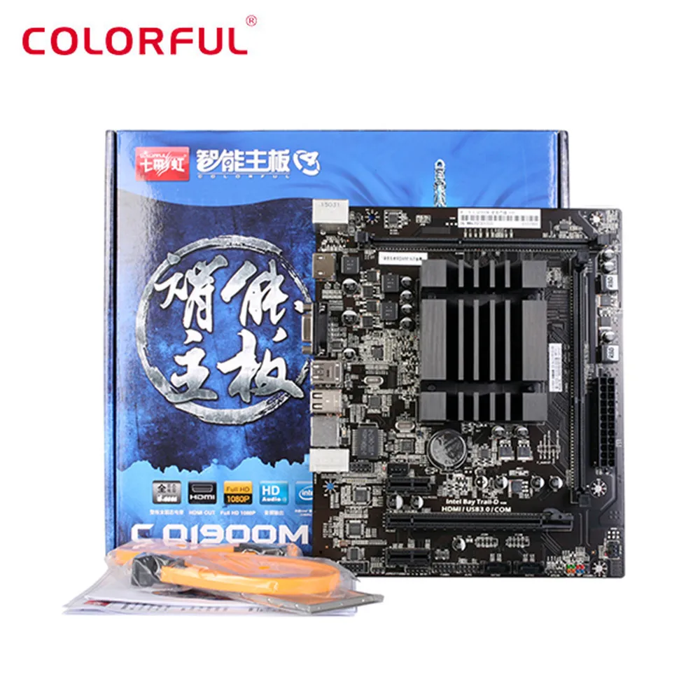 Цветная материнская плата C. Q1900M Full Solid Edition V20 Intel MATX двухканальная DDR3 с