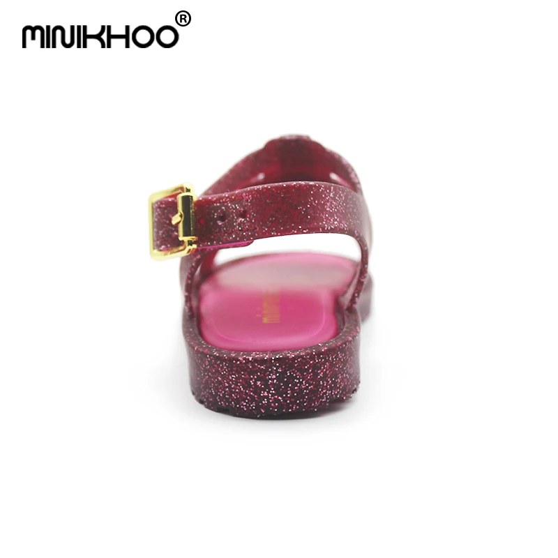 Мини Melissa для девочек Босоножки в римском стиле Melissa открытые сандалии для малышей обувь 12,8 см-17,8 см дышащие Melissa детские сандалии