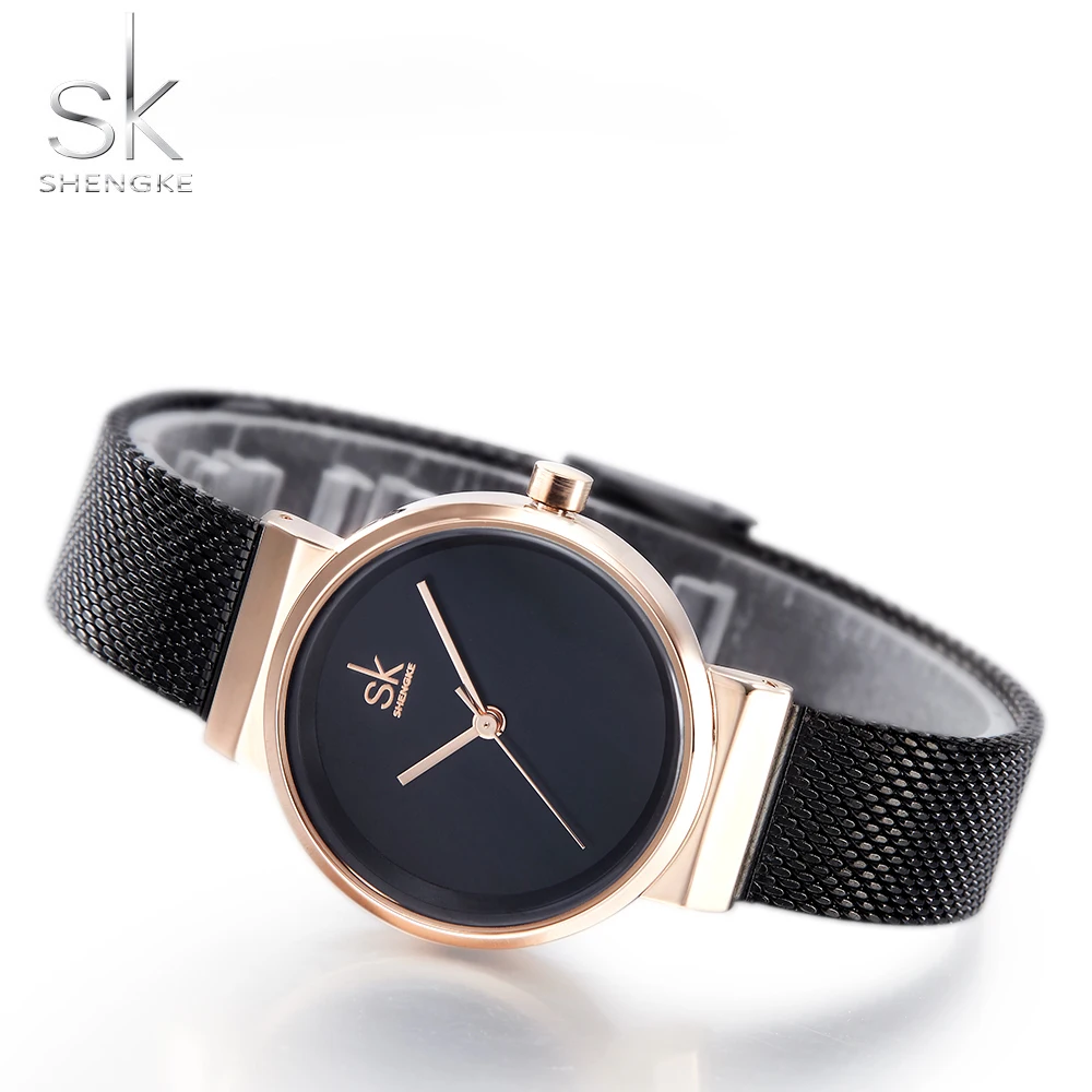 NEW Shengke 2019 Fashion Watches Women Ladies Quartz Creative Wrist Watch Female Clock Hour Rosegold Girls SK | Наручные часы